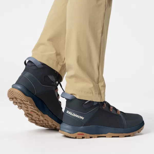  Dámske zimné topánky SALOMON OUTCHILL TS CSWP W L47377300 UHLÍKOVÉ/UHLÍKOVÉ/BERINGOVÉ MORE 