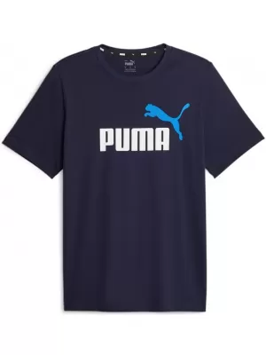 Pánske tričko PUMA ESS+ 2 COL LOGO TEE 586759-07 BLUE