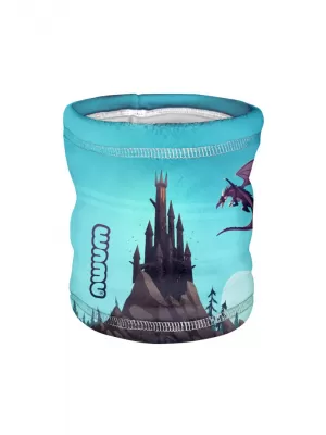 Detský fleecový nákrčník WAMU DRAGON FANTASY modrá