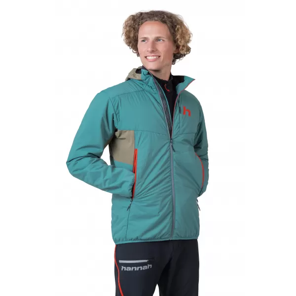  Pánska bunda HANNAH KECHU HOODY OIL BLUE/BURNT OLIVE 