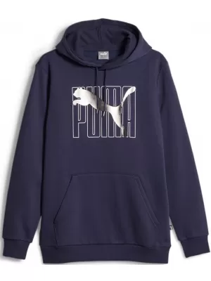Pánska mikina PUMA ESS+ LOGO LAB HOLIDAY HOODIE FL 675924-06 BLUE
