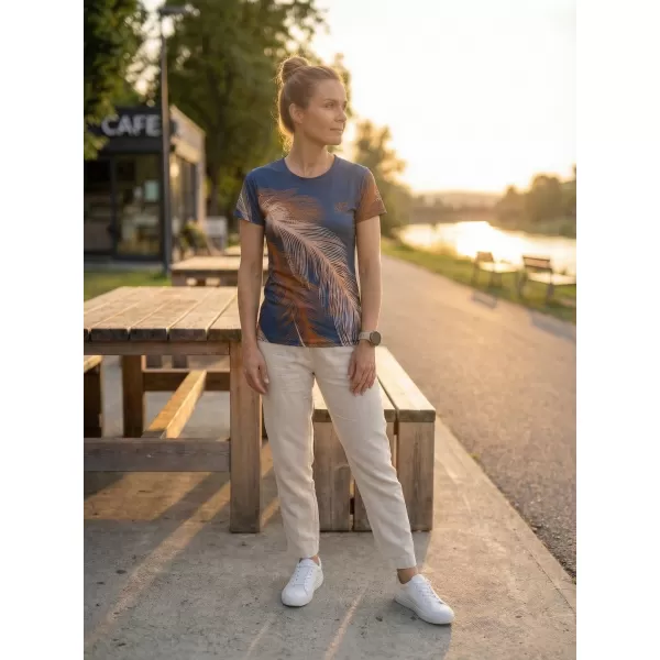  Dámske prémiové funkčné tričko ALTISPORT VOJ/ALW001TR01 NÁMORNÍCKA/HNEDÁ 