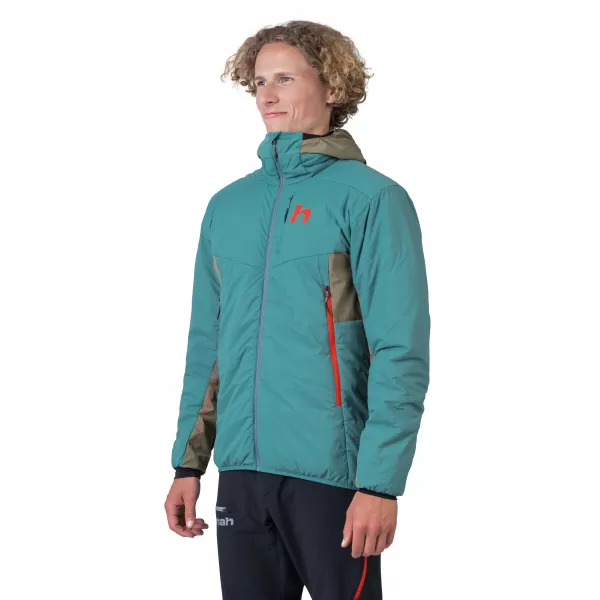  Pánska bunda HANNAH KECHU HOODY OIL BLUE/BURNT OLIVE 