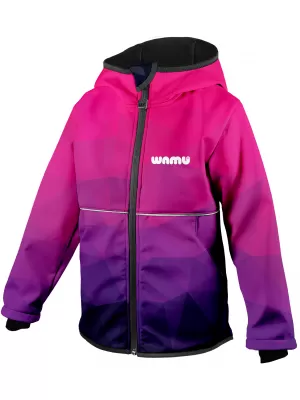 Detská softshellová bunda WAMU MOZAIKA fialová