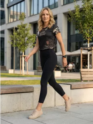 Dámske prémiové funkčné tričko ALTISPORT VOJ/ALW009TR01 ČIERNA HNEDÁ
