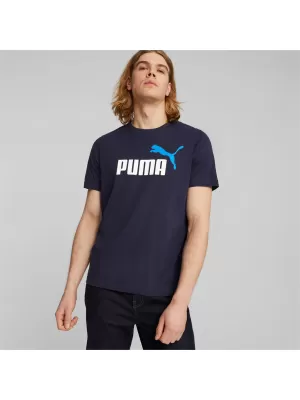 Pánske tričko PUMA ESS+ 2 COL LOGO TEE 586759-07 BLUE