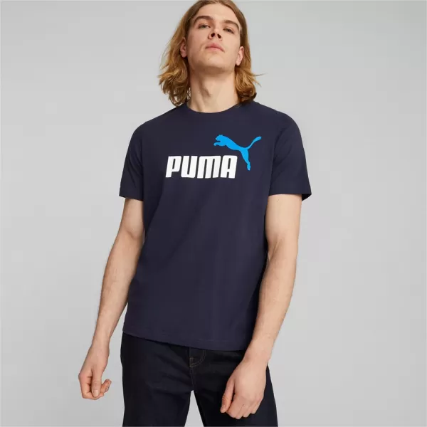  Pánske tričko PUMA ESS+ 2 COL LOGO TEE 586759-07 BLUE 