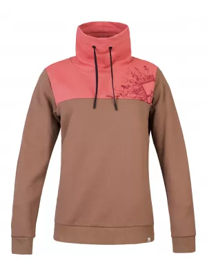 Dámska mikina HANNAH SIBELE COCA MOCHA/FADED ROSE