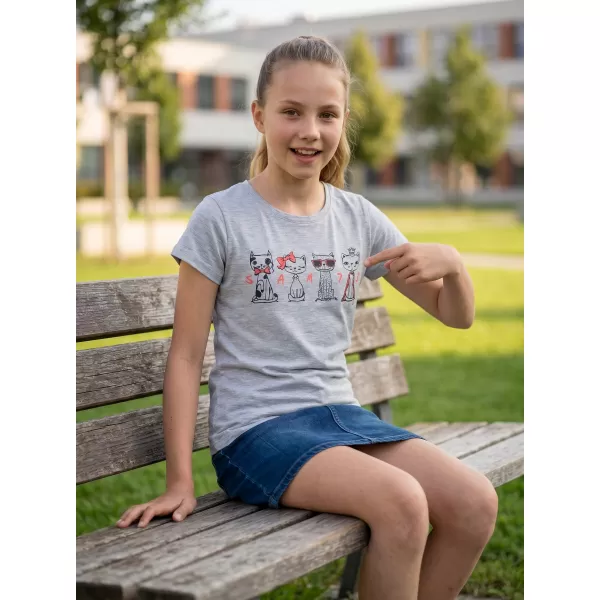  Dievčenské tričko SAM 73 AXILL KT 508 SVETLO šedá 