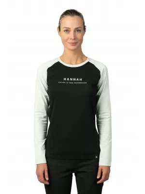 Dámske tričko s dlhým rukávom HANNAH PRIM ANTHRACITE/DAWN BLUE