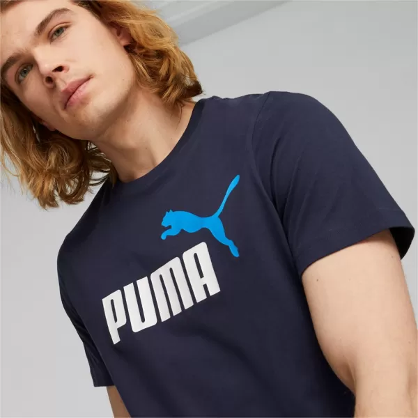  Pánske tričko PUMA ESS+ 2 COL LOGO TEE 586759-07 BLUE 