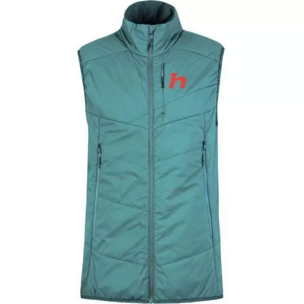  Pánska vesta HANNAH KECHU VEST OIL BLUE/BURNT OLIVE 