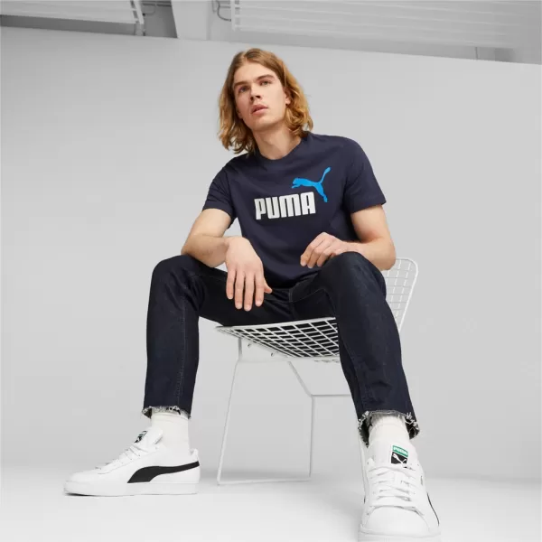  Pánske tričko PUMA ESS+ 2 COL LOGO TEE 586759-07 BLUE 