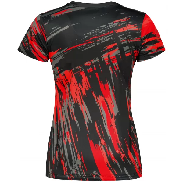  Dámske prémiové funkčné tričko ALTISPORT VOJ/ALW010TR01 ČIERNA A ČERVENÁ 