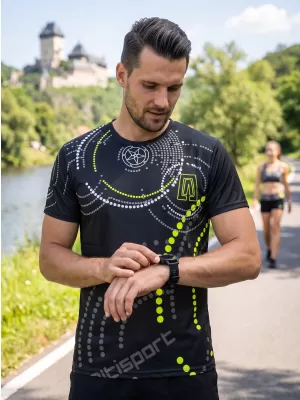 Pánske tričko premium ALTISPORT VOJ/ALM003TR01 ČIERNOŽLTÁ