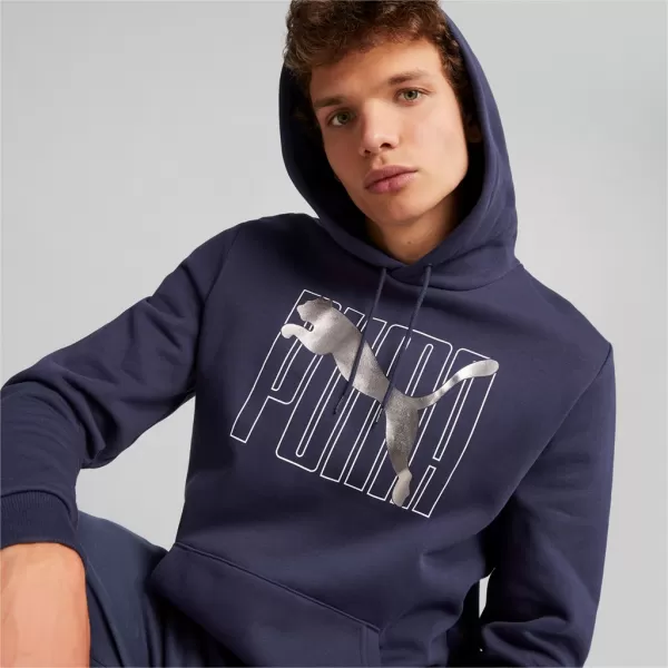  Pánska mikina PUMA ESS+ LOGO LAB HOLIDAY HOODIE FL 675924-06 BLUE 