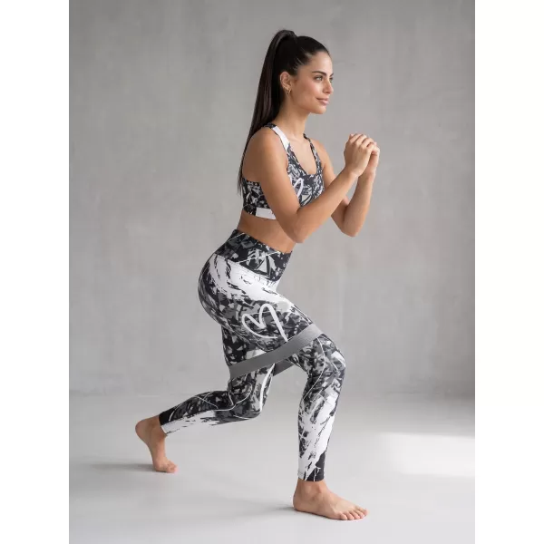  Dámske dlhé legíny premium ALTISPORT VOJ/ALW018LEG01 ČIERNOBIELA 