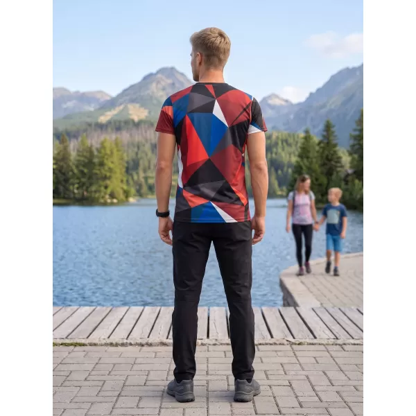  Pánske funkčné tričko premium plus ALTISPORT VOJ/ALM007TR02 NÁMORNÁ MODRÁ/ČERVENÁ 