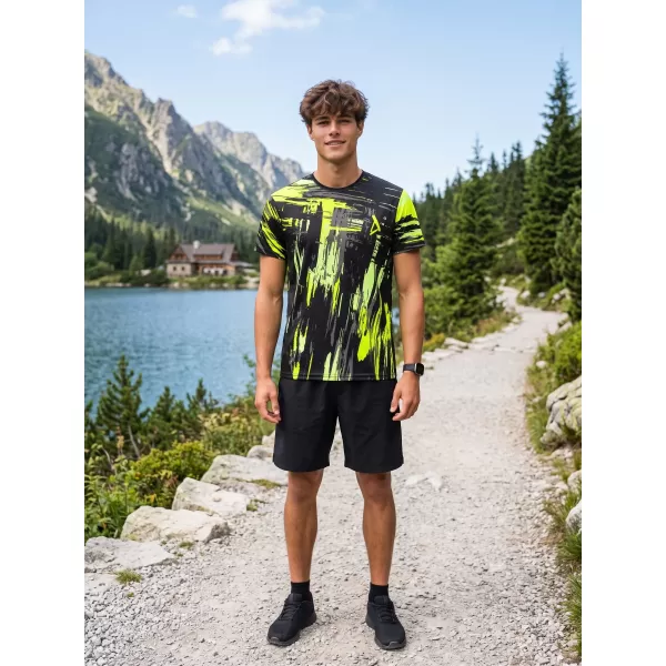  Pánské funkční triko premium ALTISPORT VOJ/ALM010TR01 ČERNOŽLUTÁ 