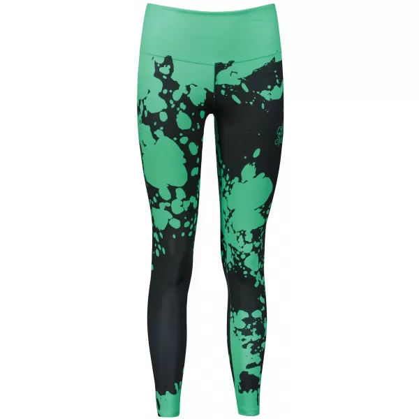  Dámske dlhé legíny premium ALTISPORT VOJ/ALW012LEG01 ČIERNA/TYRKYSOVÁ 