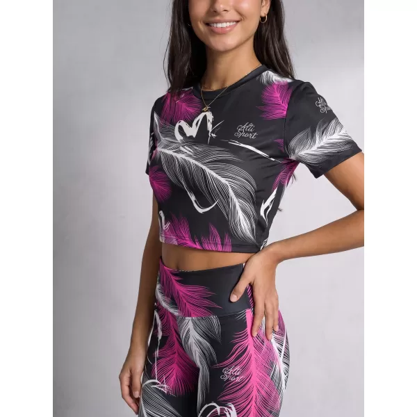  Dámske legíny nad kolená premium ALTISPORT VOJ/ALW001LEG02 ČIERNA/RUŽOVÁ 