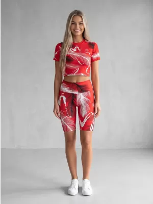 Dámske legíny nad kolená premium ALTISPORT VOJ/ALW001LEG02 červená