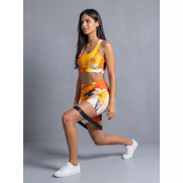  Dámske krátke legíny premium ALTISPORT VOJ/ALW019LEG03 oranžová 