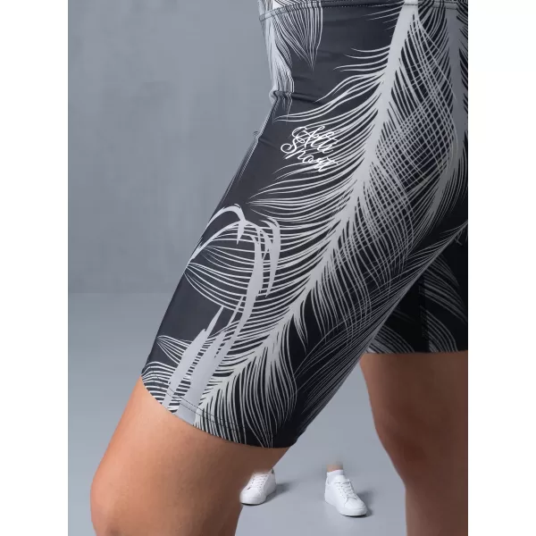  Dámske legíny nad kolená premium ALTISPORT VOJ/ALW001LEG02 ČIERNA/ŠEDÁ 