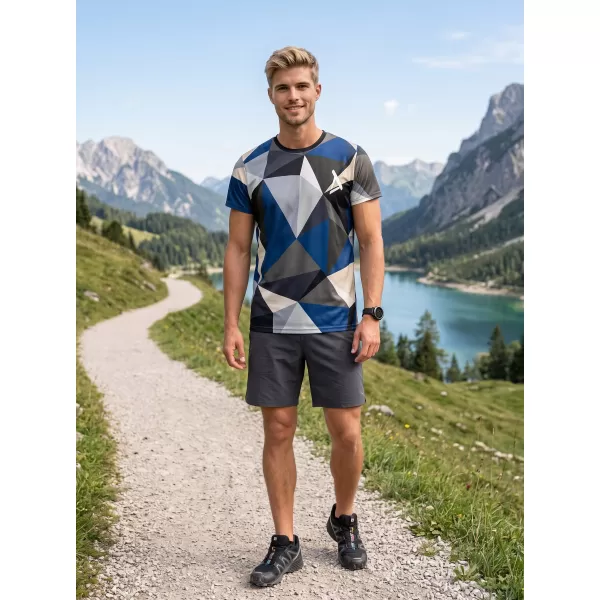  Pánske funkčné tričko premium plus ALTISPORT VOJ/ALM007TR02 NÁMORNÁ MODRÁ/HNEDÁ 