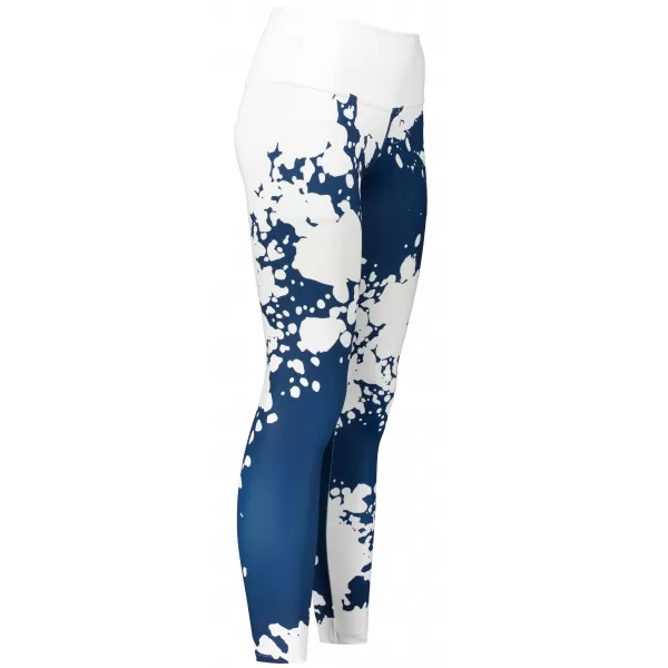  Dámske dlhé legíny premium ALTISPORT VOJ/ALW012LEG01 BIELA/MODRÁ 