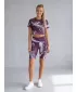 Dámske legíny nad kolená premium ALTISPORT VOJ/ALW001LEG02 FIALOVÁ/BIELA