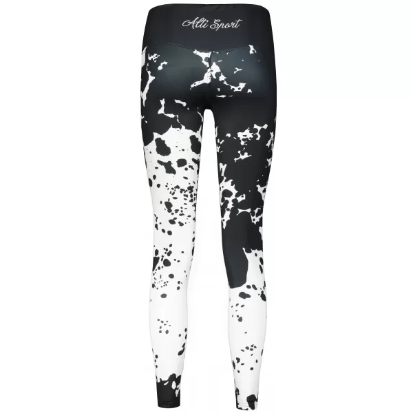  Dámske dlhé legíny premium ALTISPORT VOJ/ALW012LEG01 ČIERNA/BIELA 
