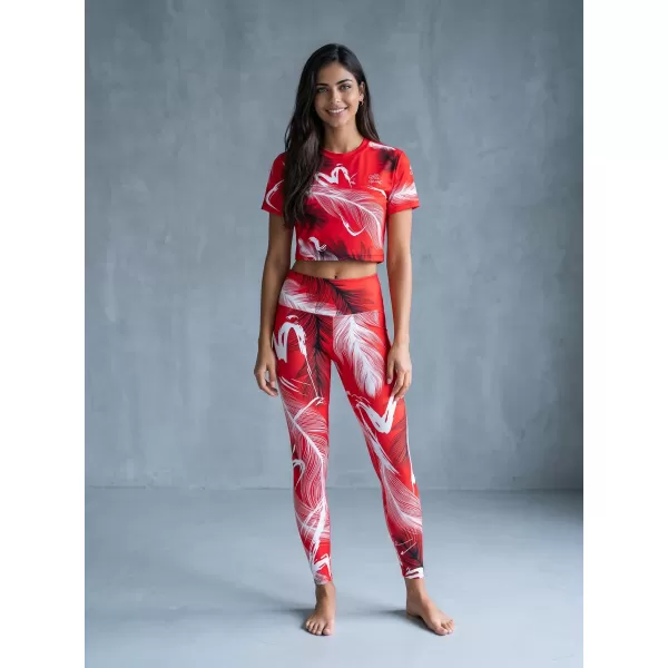  Dámske dlhé legíny premium ALTISPORT VOJ/ALW001LEG01 červená 