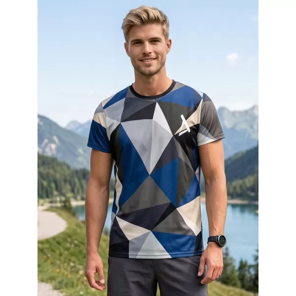  Pánske funkčné tričko premium plus ALTISPORT VOJ/ALM007TR02 NÁMORNÁ MODRÁ/HNEDÁ 