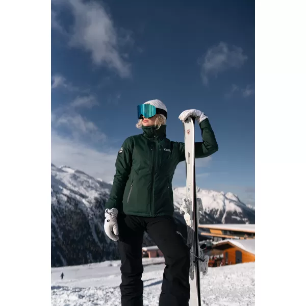  Dámska lyžiarska bunda NORDBLANC ZENITH NBWJL7929 TMAVO zelená 