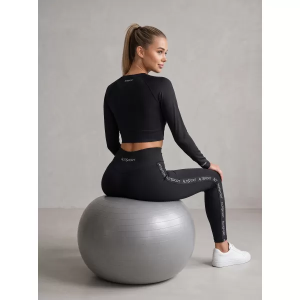  Dámske dlhé legíny premium ALTISPORT VOJ/ALW021LEG01 čierna 
