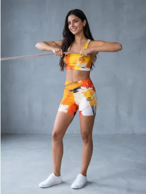 Dámske krátke legíny premium ALTISPORT VOJ/ALW019LEG03 oranžová