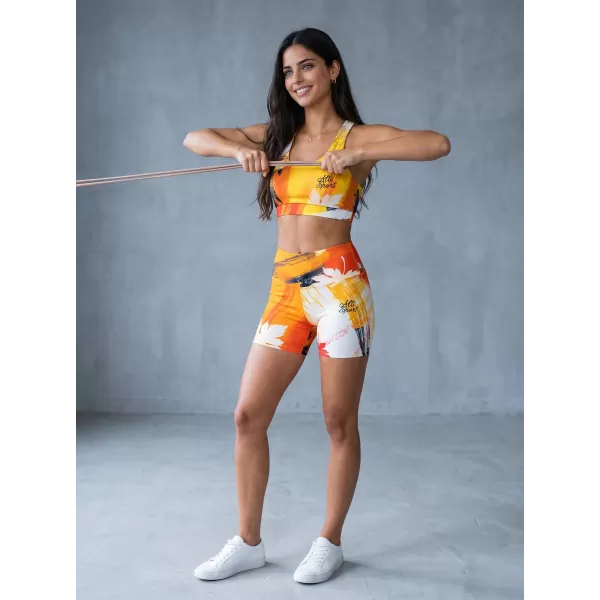  Dámske krátke legíny premium ALTISPORT VOJ/ALW019LEG03 oranžová 