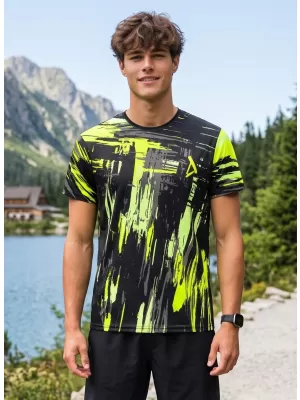 Pánské funkční triko premium ALTISPORT VOJ/ALM010TR01 ČERNOŽLUTÁ