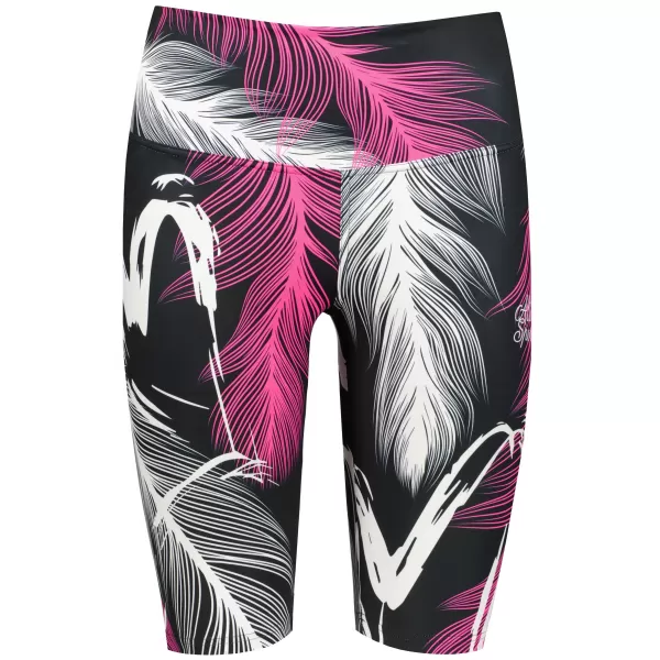  Dámske legíny nad kolená premium ALTISPORT VOJ/ALW001LEG02 ČIERNA/RUŽOVÁ 
