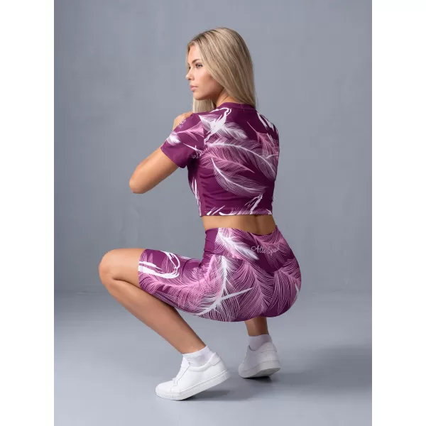  Dámske legíny nad kolená premium ALTISPORT VOJ/ALW001LEG02 FUCHSIOVÁ 