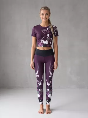 Dámske dlhé legíny premium ALTISPORT VOJ/ALW022LEG01 fialová