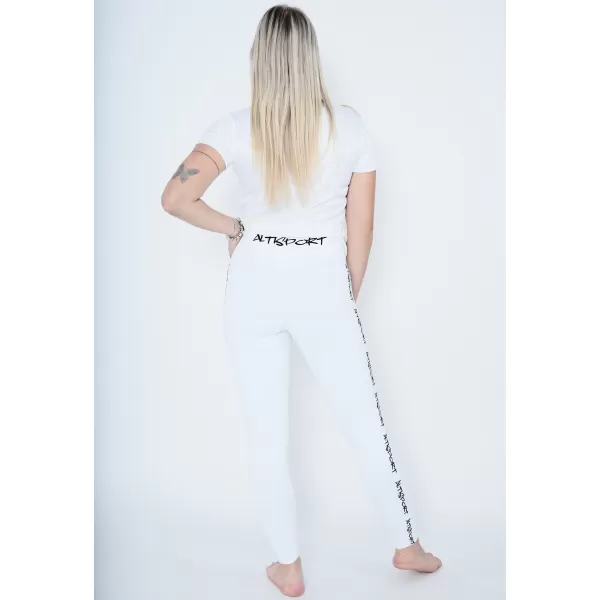  Dámske dlhé legíny premium ALTISPORT VOJ/ALW021LEG01 biela 