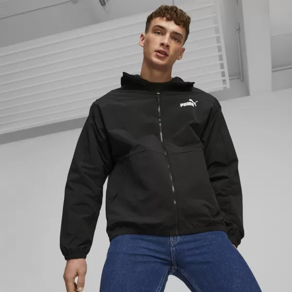  Pánska vetrovka PUMA HOODED WINDBREAKER 675387-01 BLACK 