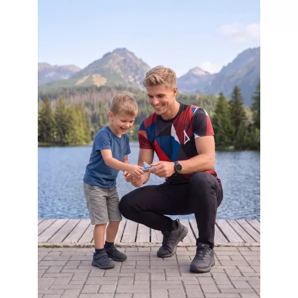  Pánske funkčné tričko premium plus ALTISPORT VOJ/ALM007TR02 NÁMORNÁ MODRÁ/ČERVENÁ 