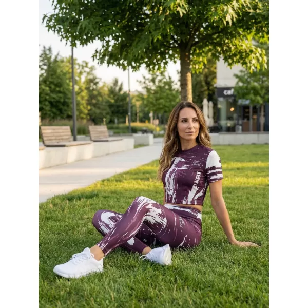  Dámske dlhé legíny premium ALTISPORT VOJ/ALW010LEG01 fialová 