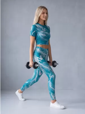 Dámske dlhé legíny premium ALTISPORT VOJ/ALW001LEG01 EMERALD