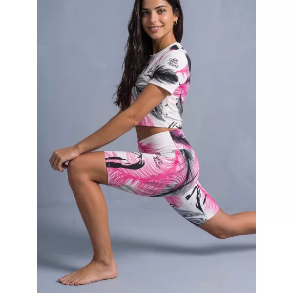  Dámske legíny nad kolená premium ALTISPORT VOJ/ALW001LEG02 BIELORUŽOVÁ 
