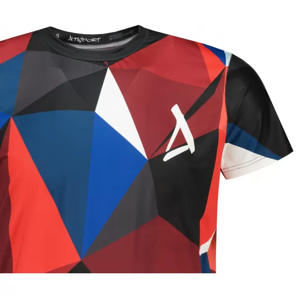  Pánske funkčné tričko premium plus ALTISPORT VOJ/ALM007TR02 NÁMORNÁ MODRÁ/ČERVENÁ 