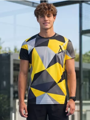 Pánske funkčné tričko premium plus ALTISPORT VOJ/ALM007TR02 ČIERNOŽLTÁ